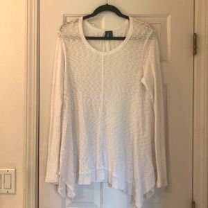 Left of Center Flowy White Sweater